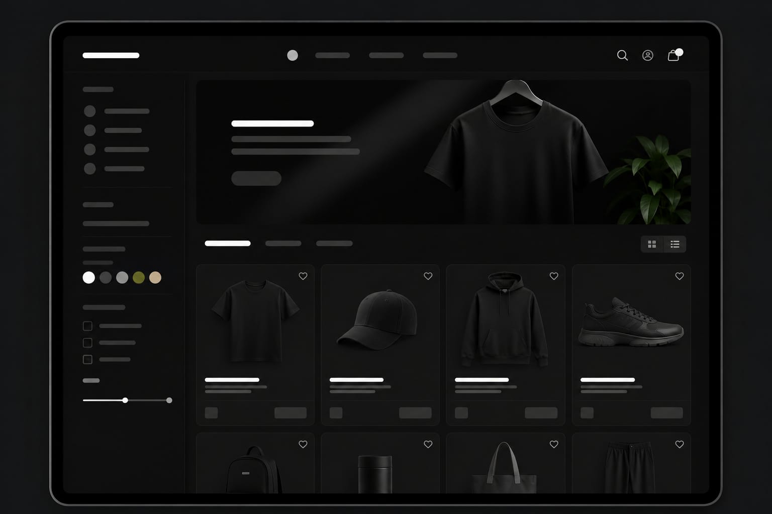 Mockup de loja virtual criada pela MB Studio
